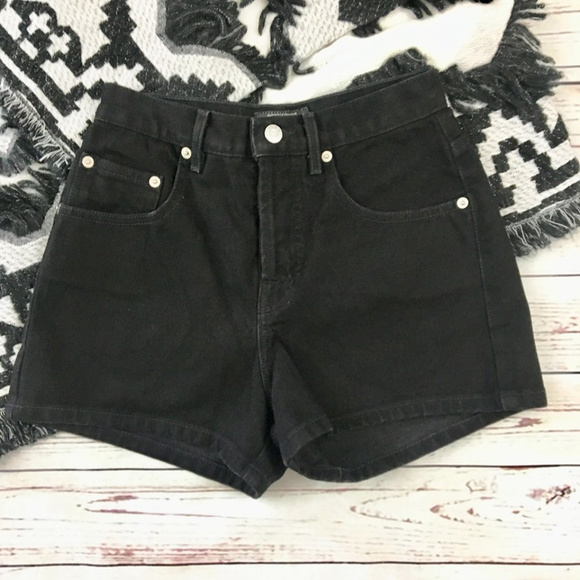 vintage black denim shorts